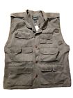 VTG NOS Gander Mountain Green Cotton Vest Hunting Fishing Multi Pocket Men's XL