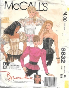 Vintage 1983 McCall's Sewing Pattern # 8832 Misses' Fitted Pullover Top Size: 10 - Picture 1 of 2