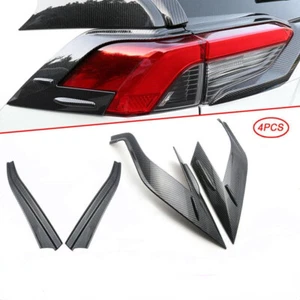 Carbon Fiber Texture Rear Tail Light Lamp Cover Trim for Toyota RAV4 2019-2023 - Foto 1 di 11