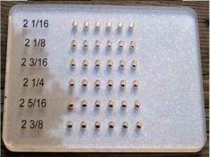 Plantilla de perforación de puente para guitarra acústica - varios espacios - Imagen 1 de 2