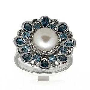 honora pearl ring With Exquisite Colour Stones - Picture 1 of 4