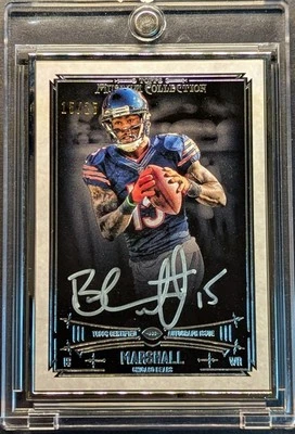 BRANDON MARSHALL Auto 2014 Topps Museum Collection Silver Metal Frame SP /25 - Image 1 of 4