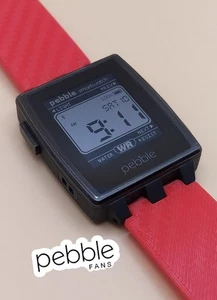 Smartwatch PEBBLE STEEL BLACK - LIKE NEW!!! COMO NUEVO!!! - Q204354E021H - Zdjęcie 1 z 11