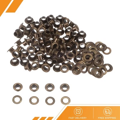 Набор из 100 металлических люверсов 0,18 дюйма для самостоятельного проекта бронза - Изображение 1 из 4