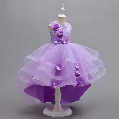 Formal Kids Girls Princess Tutu Dress Christmas Evening Party Wedding Prom Gown - Image 1 of 4