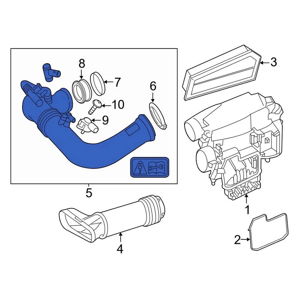 For Mercedes-Benz C250 2012-2015 Mercedes-Benz 2710902029 Engine Air Intake Hose Foto 1 de 2