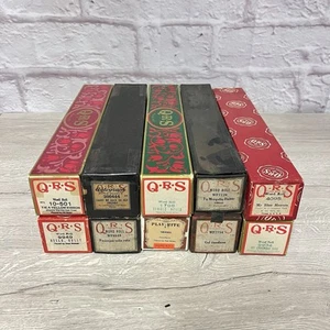 LOT of 10 Vintage QRS Word & Other & Play-Rite Roll Player Piano Music Rolls - Picture 1 of 13