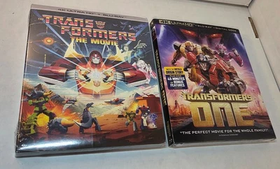 Transformers One + 1985 Movie (4K) SLIPCOVERS-NEW-Box Shipping with Tracking - Image 1 of 4