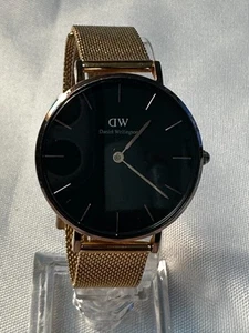 Reloj Hombre Daniel Wellington Clásico Warwick Esfera Negra Banda Malla Batería Nueva - Imagen 1 de 5