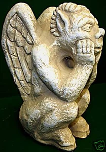 Squatter Gargoyle Scultura Gotica Mitica Statua Pan - Foto 1 di 1