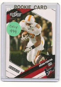 Tarjeta de novato Arian Foster 2009 con inscripciones de puntuación/999 - Imagen 1 de 1