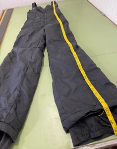 Vtg Obermeyer Ski Snow Overalls L 14 Black Insulated - Picture 1 of 16