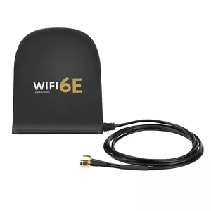 WiFi 6E Antenna Tri-Band 2.4GHz 5GHz 6GHz MIMO RP-SMA Male Magnetic 8dBi Antenna - Picture 1 of 11