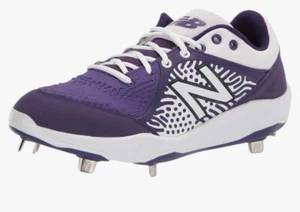 Zapatos de béisbol New Balance talla 16 para hombre 3000 V5 de metal púrpuras blancas - Imagen 1 de 4