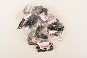 Job Lot 14 1m Packs Black Ball Chain 2mm With Connectors Jewellery Making - Picture 1 of 3