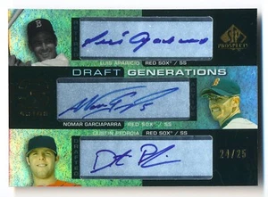 SP Prospects 2004 Luis Aparicio Nomar Garciaparra Dustin Pedroia de radiocontrol raro automático 25 - Imagen 1 de 2