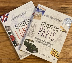 Doodle Books for Dreamers Citysketch Series London and Paris Softcover Art Books - Picture 1 of 3
