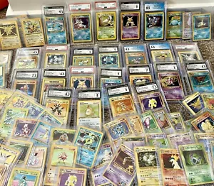 PSA/CGC VINTAGE HOLO WOTC POKEMON SLAB + 16 CARD VINTAGE HOLO PACK🔥 - Picture 1 of 5