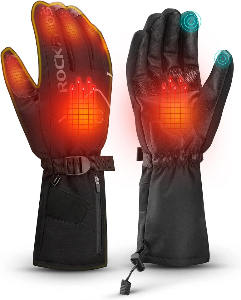 ROCKBROS Guantes térmicos Batería eléctrica recargable Guantes térmicos Hombres Foto 1 de 4