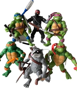6x Vintage Bootleg TMNT Teenage Mutant Ninja Turtles Action Figures - Picture 1 of 8