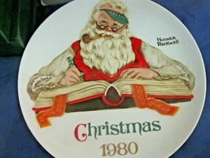 Piatto Norman Rockwell 9.226 da collezione "Controlla la sua lista" con scatola e certificato di autenticità - Foto 1 di 3
