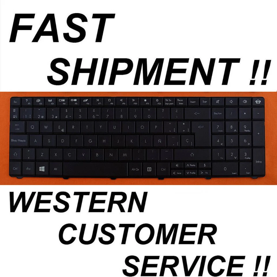 N Gateway NE56R43u NE56R45u NE56R48u NE56R49u NE56R50u NE56R52u Keyboard Spanish - Image 1 of 1