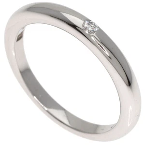 BVLGARI Ring FEDDY Wedding Band 1P Diamond Platinum PT950 - Picture 1 of 8