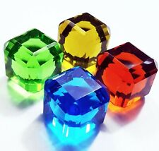 Cube Cut Yellow, Green, Red, Blue Natural 390 Ct 4 Pcs Lot Topaz Loose Gemstone