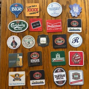 Lot of 21 Vintage Beer Coasters – Canada, Australia, Barbados, Germany, UK, USA - Picture 1 of 9