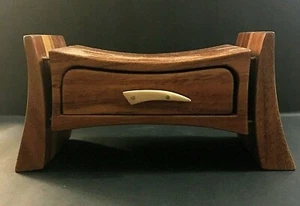 Bill Long St. Agustine Fl. Wood Artist Wood Box - Goncalo Alves - Picture 1 of 9