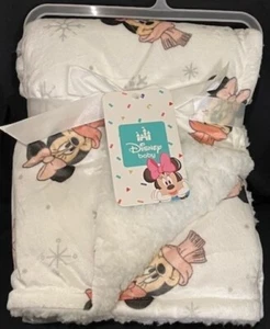 NUOVA coperta Disney Baby Minnie Mouse morbida peluche bambino - 30x40" - bianca - Foto 1 di 3