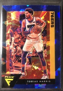 2020-21 Panini Flux Blue Cracked Ice #135 Tobias Harris 76ers