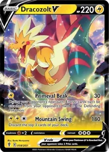 Pokemon Cieli Evolventi Dracozolt V 058/203 Ultra Raro - Foto 1 di 3
