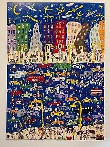 JAMES RIZZI, original Lithografie "MIDNIGHT IN MANHATTAN", 1978, handsigniert - Bild 1 von 8