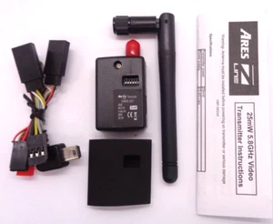 ARES AZSZ1010 25MW 5.8GHZ 24CH FPV TRANSMITTER NEW IN BOX WITH LEADS & MANUAL - Picture 1 of 7