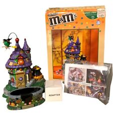 *NIOB* Dept 56 Halloween M&M's Flying Witch's Castle Lighted Candy Dish #59330