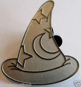 Disney Sorcerer's Hat Pewter Silver Fantasia Pin - Picture 1 of 2