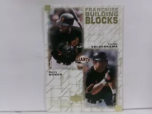 2001 Upper Deck Pros & Prospects Barry Bonds Carlos Valderrama #F23 Rookie RC - Picture 1 of 2