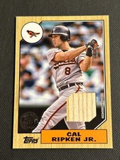 2022 Topps Series 1 1987 CAL RIPKEN JR. Bat Relic Card Game Used Orioles #87R-CR