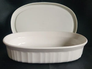 Corning Ware Französisch Weiß Backform Oval 475ml F-15-B/Deckel F-15-PC - Bild 1 von 8