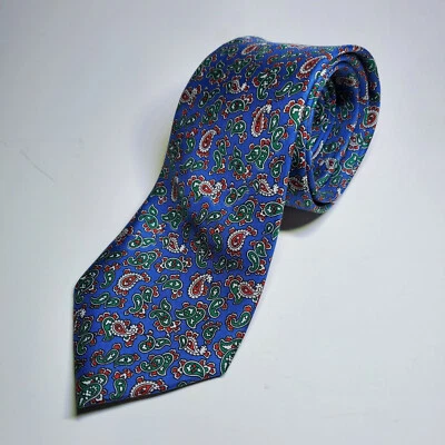 Corbata 100 % seda Gianni Vasari patrón multicolor azul/verde/rojo Foto 1 de 4