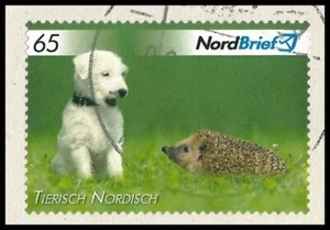 Perro, cachorro, erizo - 65 céntimos - autoadhesivo - estampado - NordBrief Kiel - Imagen 1 de 1