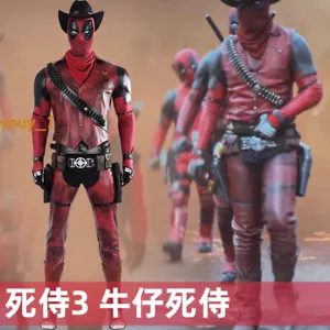 Deadpool & Wolverine Cosplay Kostüm Outfit Cowboy Deadpool Wade Wilson komplettes Set - Bild 1 von 28