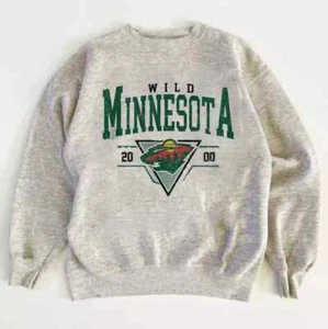 Vintage 90s Minnesota Wild Shirt, Crewneck Sweatshirt AN40024 - Picture 1 of 2