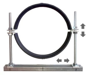 Wäscheschacht - Befestigungsschelle stabile Ausführung WAND, Durchmesser DN300 - Bild 1 von 4