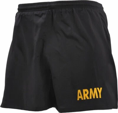 Black US Army PT Shorts APFU Physical Training Work Out Running Exercise Gym PT - Image 1 of 3