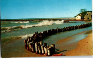 Unposted Post Card Lake Michigan Shoreline - Picture 1 of 2