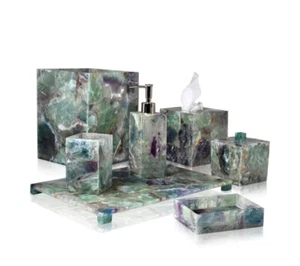 Floraite Bathroom Set Handmade Bathroom set Of 7 Pcs, Luxury Bath Interior Decor - Picture 1 of 5