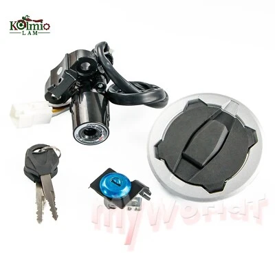 Juego de bloqueo de asiento tapa de gas interruptor de encendido apto para NINJA400 EX400 2018-2023 Z400 Foto 1 de 4