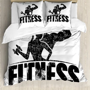 Fitness Bettwäsche Set Grunge Starke Mann FrauWeicher Microfaserstoff - Bild 1 von 5